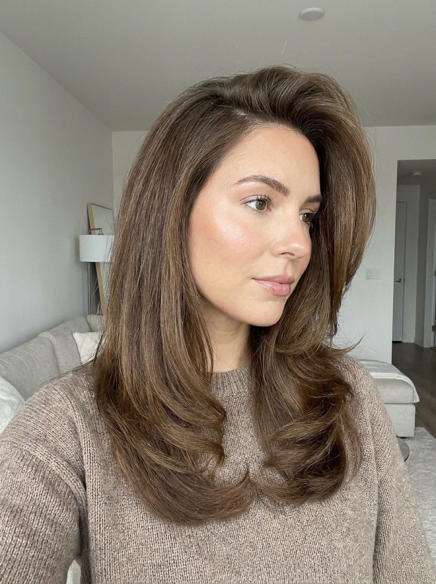 Side-Part Blowout als Blowout Hairstyles Inspiration 2026